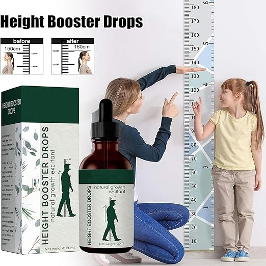 🔥 Height Booster Drops (30ml) – Natural Growth Supplement for Taller Height & Stronger Bones | Fast Absorption & Safe Formula